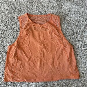 Lululemon Athletica Orange Crop Muscle Tee Sleeveless